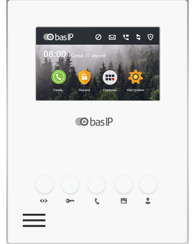 AU-04LA (AU-04L) WHITE. Монитор IP-домофона. BAS-IP в Камышине