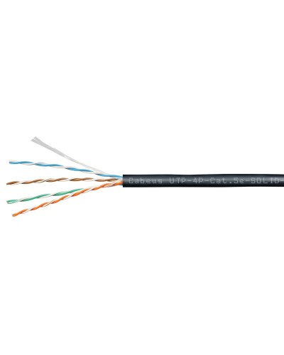 UTP-4P-Cat.5e-SOLID-OUT-PE-UV-100 (11246c-5). Кабель «витая пара» (LAN) для структурированных систем связи. CABEUS в Камышине