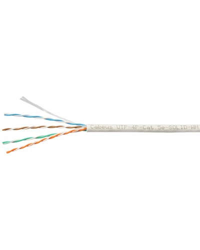 UTP-4P-Cat.5e-SOLID-WH-100 (7471c-5). Кабель «витая пара» (LAN) для структурированных систем связи. CABEUS в Камышине