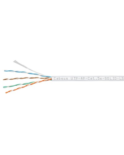 UTP-4P-Cat.5e-SOLID-LSZH-WH (9782c). Кабель «витая пара» (LAN) для структурированных систем связи. CABEUS в Камышине