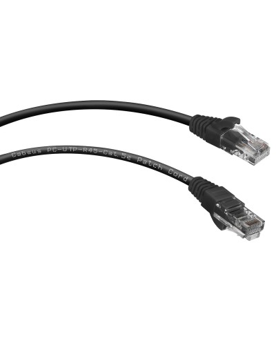 PC-UTP-RJ45-Cat.5e-0.15m-BK (8990c), чёрный. Патч-корд медный. CABEUS в Камышине