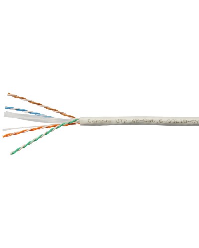 UTP-4P-Cat.6-SOLID-LSZH-GY-100 (11108c-5). Кабель «витая пара» (LAN) для структурированных систем связи. CABEUS в Камышине