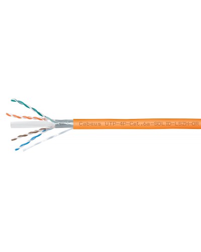 UTP-4P-Cat.6a-SOLID-LSZH-OR (11374c). Кабель «витая пара» (LAN) для структурированных систем связи. CABEUS в Камышине