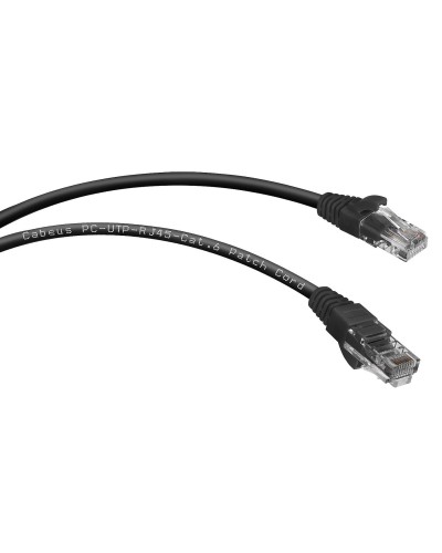 PC-UTP-RJ45-Cat.6-0.3m-BK (8661c), чёрный. Патч-корд медный. CABEUS в Камышине