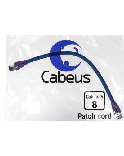 PC-SSTP-RJ45-Cat.8-10m-LSZH (9706c), серый. Патч-корд медный. CABEUS в Камышине
