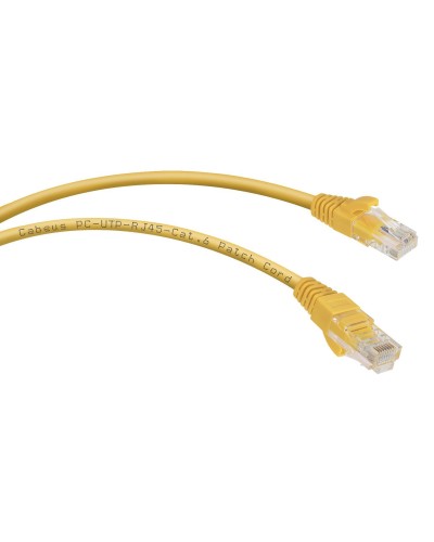 PC-UTP-RJ45-Cat.6-0.3m-YL (8703c), желтый. Патч-корд медный. CABEUS в Камышине