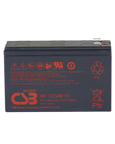 CSB HR 1224W F2 F1. Аккумулятор герметичный свинцово-кислотный. CSB в Камышине