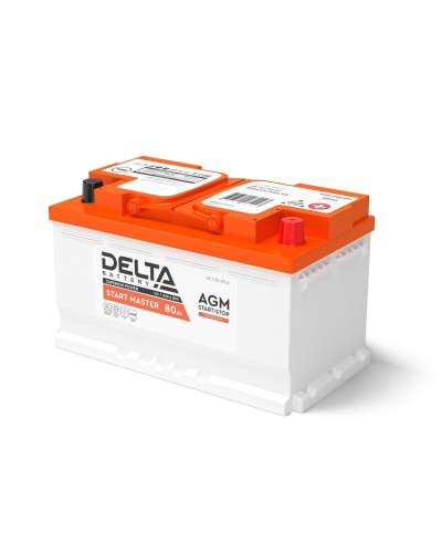 Delta START MASTER AGM 1280 (80 Ah). Аккумулятор автомобильный герметичный свинцово-кислотный. Delta в Камышине