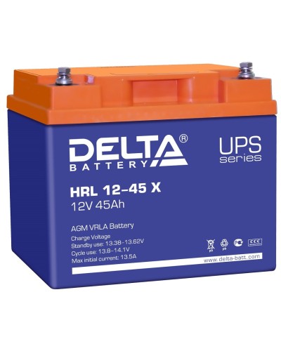 Delta HRL 12-45 X. Аккумулятор герметичный свинцово-кислотный. Delta в Камышине