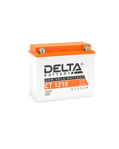 Delta CT 1218. Аккумулятор герметичный свинцово-кислотный стартерный. Delta в Камышине