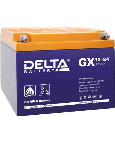 Delta GX 12-24. Аккумулятор герметичный свинцово-кислотный. Delta в Камышине
