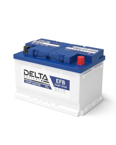 Delta START MASTER EFB 1275 (75 Ah). Аккумулятор автомобильный герметичный свинцово-кислотный. Delta в Камышине