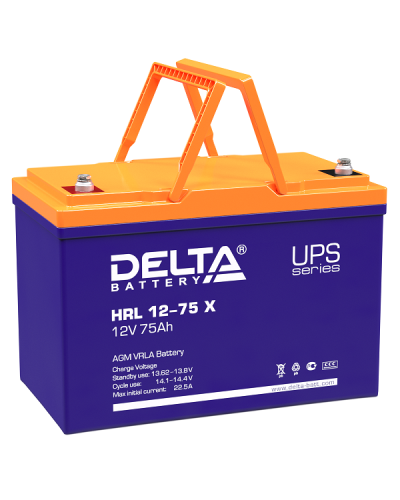 Delta HRL 12-75 X. Аккумулятор герметичный свинцово-кислотный. Delta в Камышине