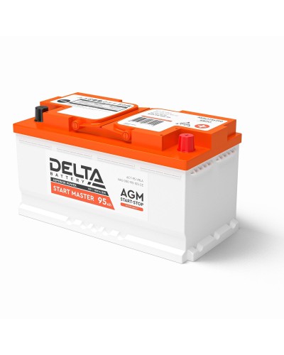 Delta START MASTER AGM 1295 (95 Ah). Аккумулятор автомобильный герметичный свинцово-кислотный. Delta в Камышине