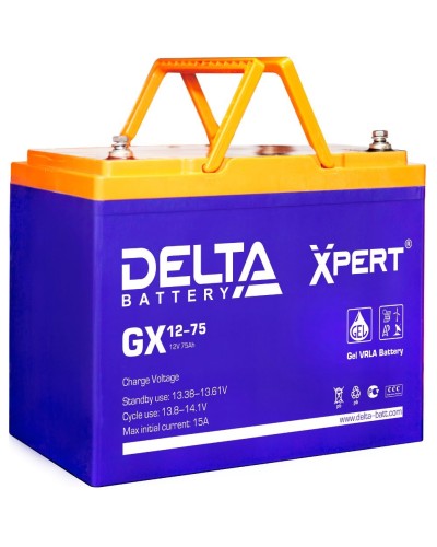 Delta GX 12-75. Аккумулятор герметичный свинцово-кислотный. Delta в Камышине