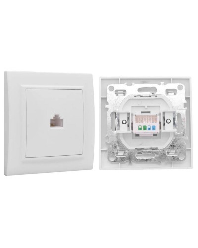 Минск Розетка RJ-45 1-местная СП (ERK01-035-10). Розетка RJ-45 1-местная СП. EKF в Камышине