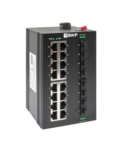 TSX-U-8GX/SFP-16GT. Промышленный неуправляемый коммутатор. EKF в Камышине