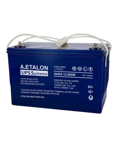 A.ETALON AHRX 12-500W (100). Аккумулятор герметичный свинцово-кислотный. ETALON в Камышине