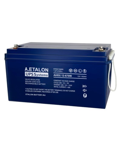 A.ETALON AHRX 12-670W (150). Аккумулятор герметичный свинцово-кислотный. ETALON в Камышине