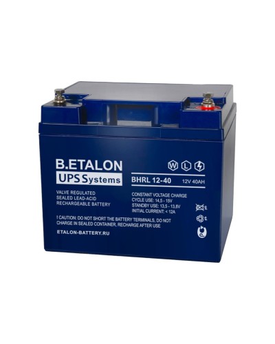 B.ETALON BHRL 12-40. Аккумулятор герметичный свинцово-кислотный. ETALON в Камышине