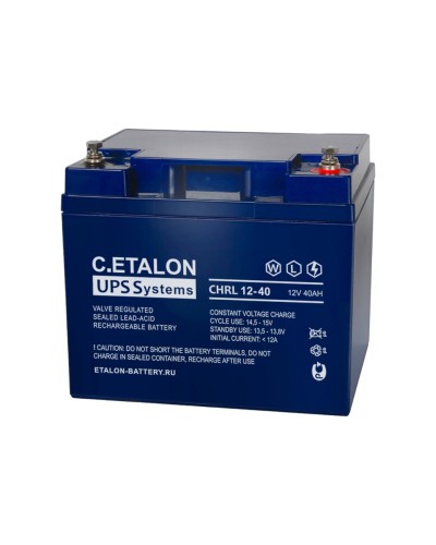 C.ETALON CHRL 12-40. Аккумулятор герметичный свинцово-кислотный. ETALON в Камышине