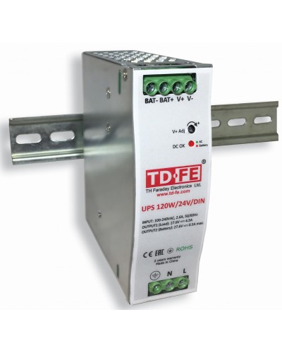 UPS 120W/24V/DIN. Блок бесперебойного питания. FARADAY в Камышине