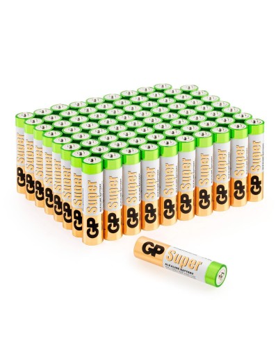 GP Super Alkaline 24A AAA (GP 24A-2CRVS80), упак. 80 шт.. Алкалиновые батарейки. GP Batteries в Камышине