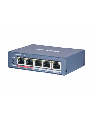 DS-3E0105P-E(B). Коммутатор с питанием POE. Hikvision в Камышине