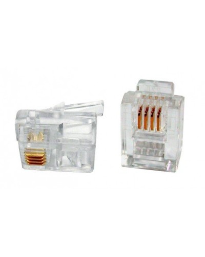 PLUG-6P4C-P-C2-100 (100 шт). Разъем RJ-12. Hyperline в Камышине