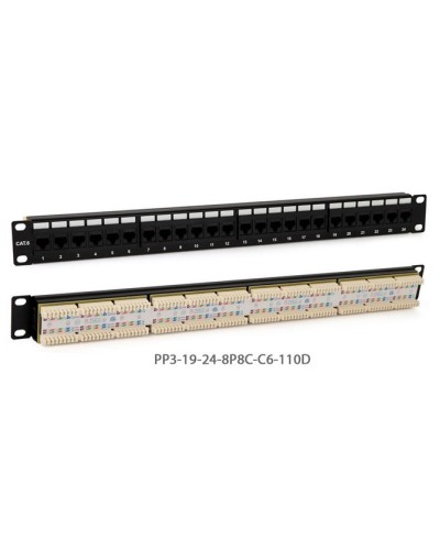 PP3-19-24-8P8C-C6-110D. Патч-панель 19. Hyperline в Камышине