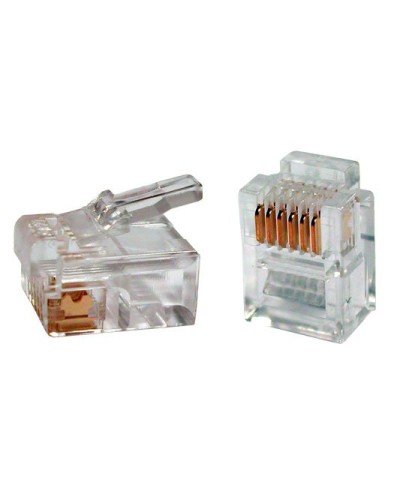 PLUG-6P6C-P-C2-100 (100 шт). Разъем RJ-12. Hyperline в Камышине