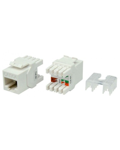 KJ8-8P8C-C6A-180-WH. Вставка Keystone Jack RJ-45. Hyperline в Камышине