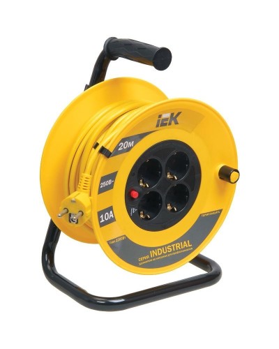 УК20 4 места, 20м (WKP15-16-04-20). Удлинитель на катушке Industrial. IEK в Камышине