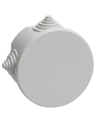 Коробка распаячная КМ41237 D75х40 открытой проводки IP44 4 гермоввода серая (UKO11-075-040-000-K41-44). Коробка распаячная безгалогенная (HF). IEK в Камышине