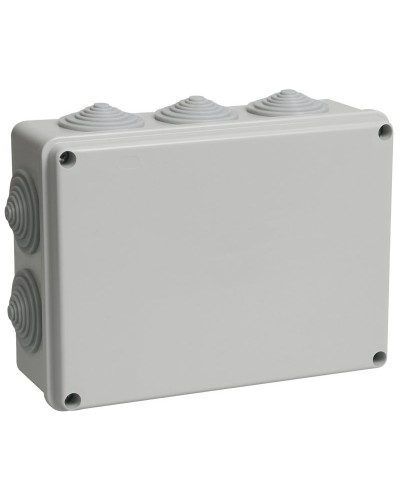 Коробка распаячная КМ41244 190х140х70 открытой проводки IP55 10 гермовводов серая (UKO11-190-140-070-K41-55). Коробка распаячная безгалогенная (HF). IEK в Камышине