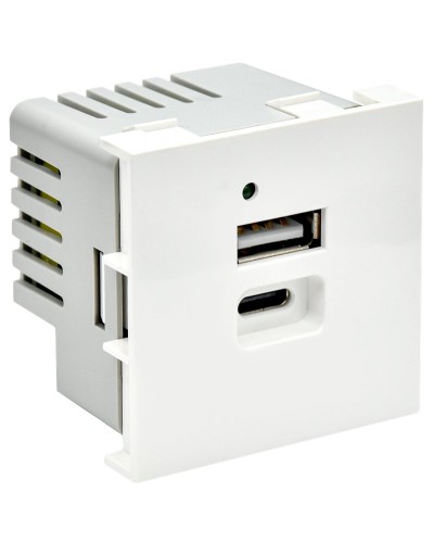 Розетка USB A+C 4,2А PRIMER РКЮ-25-40-П белый IEK (PR-KK40D-RU-0-2-AC-K01). Розетка USB. IEK в Камышине