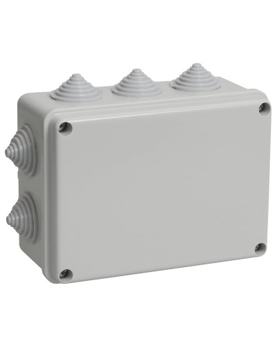Коробка распаячная КМ41241 150х110х70 открытой проводки IP44 10 гермовводов серая (UKO10-150-110-070-K41-44). Коробка распаячная безгалогенная (HF). IEK в Камышине