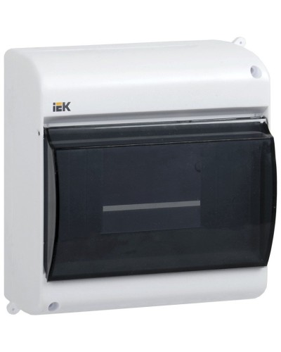 Корпус пластиковый КМПн 2/6 IP30 белый KREPTA 3 (MKP42-N-06-30-09). Щиток модульный с прозрачной дверцей, настенный. IEK в Камышине
