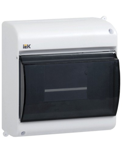 Корпус пластиковый КМПн 2/4 IP30 белый KREPTA 3 (MKP42-N-04-30-12). Щиток модульный с прозрачной дверцей, настенный. IEK в Камышине