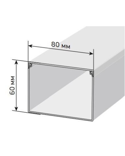 Короб 80х60 ЭЛЕКОР (CKK10-080-060-1-K01-008). Кабель-канал с двойным замком. IEK в Камышине