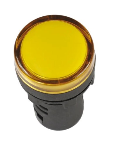 Лампа AD22DS (LED) матрица D22 мм желтый 12В AC/DC желтый (BLS10-ADDS-012-K05). Светосигнальный индикатор. IEK в Камышине