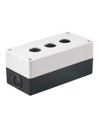 Корпус КП103 для кнопок 3 места белый (BKP10-3-K01). Корпус для кнопочных постов. IEK в Камышине