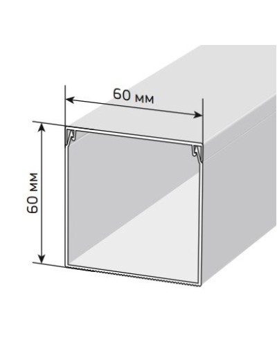 Короб 60х60 ЭЛЕКОР (CKK10-060-060-1-K01). Кабель-канал с двойным замком. IEK в Камышине