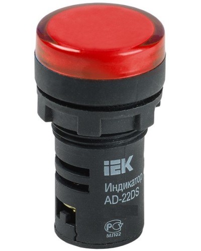 Лампа AD22DS (LED)матрица D22мм красный 230В (BLS10-ADDS-230-K04). Светосигнальный индикатор. IEK в Камышине