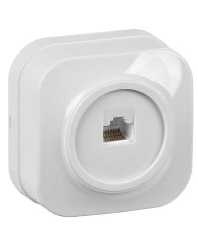 Розетка RJ45 кат.5E о/у РК10-ХБ белый IEK GLORY (EKH10-K01). Розетка компьютерная. IEK в Камышине