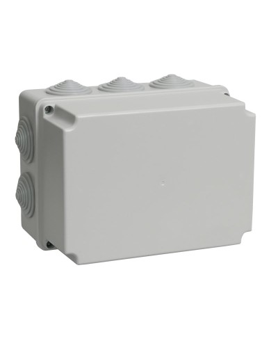 Коробка распаячная КМ41246 190х140х120 открытой проводки IP55 10 гермовводов серая (UKO10-190-140-120-K41-55). Коробка распаячная безгалогенная (HF). IEK в Камышине