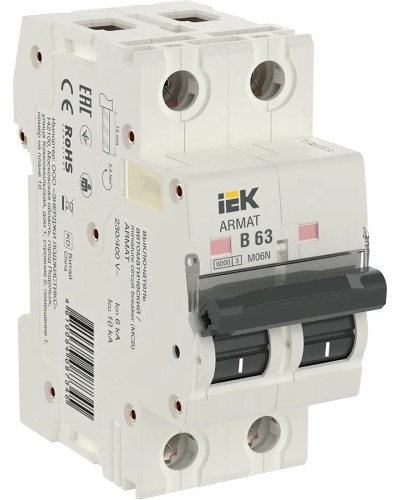 M06N 2P B 63А 6кА ARMAT (AR-M06N-2-B063). Автоматический выключатель. IEK в Камышине