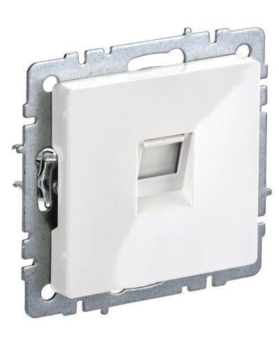 Розетка RJ45 РК10-БрБ кат.5E, белая BRITE (BR-K10-1-K01). Розетка компьютерная. IEK в Камышине