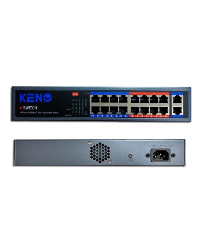 KN-SW1602POE+. Коммутатор с питанием по PoE. KENO в Камышине