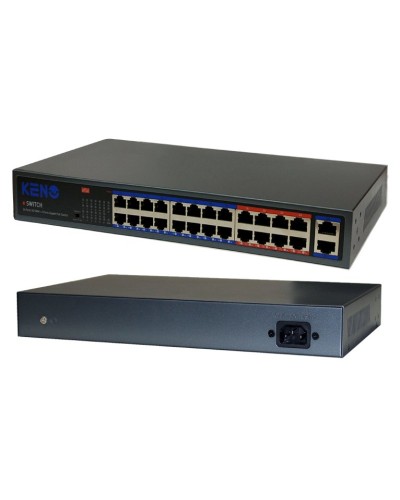 KN-SW2402POE+. Коммутатор с питанием по PoE. KENO в Камышине
